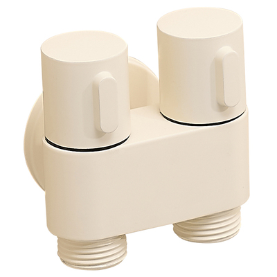 全铜奶白马桶伴侣三通角阀带喷枪