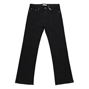 Selfness Vintage Cone高弹面料Riri拉链黑色水洗修身微喇牛仔裤