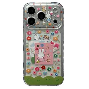 ins甜美少女花朵可爱卡通米菲兔适用苹果iPhone17ProMax手机壳16Pro新款13小众14Pro带链条15pm透明11全包12p