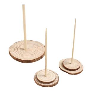 扭扭棒圣诞树木质底座支架底盘底托配件圣诞节手工diy自制材料包