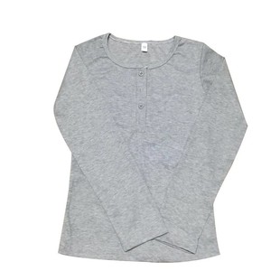 修身螺纹纽扣T恤女2022autumn winter women long sleeve t shirt