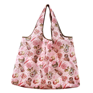 彩竖条纹超市购物袋迷彩环保袋便携可折叠买菜包收纳牛津布袋兜子