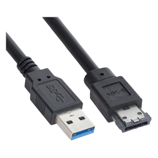 USB Power ESATA分离器 二合一转USB3.0 Esata 一分二延长数据线