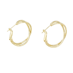 AJIDOU阿吉豆耳环女款S925银金色耳环2026爆款欧美风耳扣轻奢耳饰