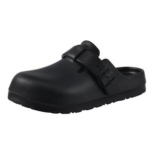 黑色勃肯鞋半拖男女款穆勒鞋防滑防臭新款外穿包头厚底懒人一脚蹬