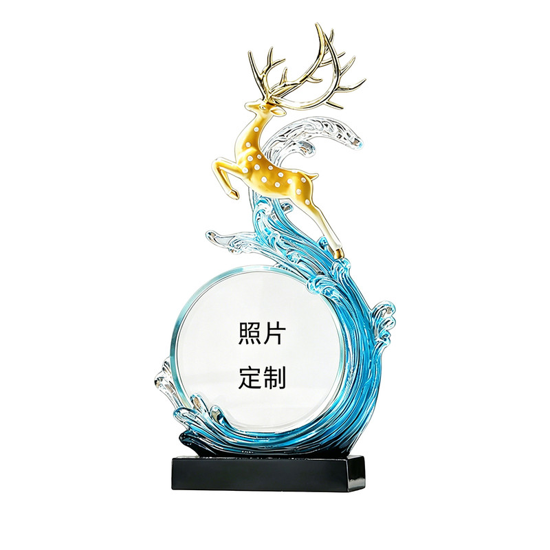 DIY轻奢鹿摆件客厅装饰品
