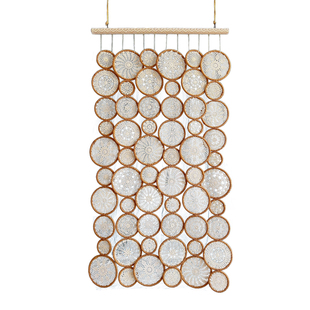 纯手工侘寂摩洛哥背景橱窗艺术装置屏风隔断门帘窗帘圆形挂画吊饰