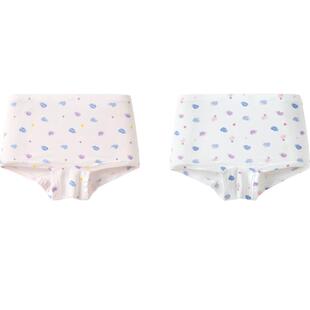 巴拉巴拉女童内裤大童莫代尔平角儿童四角裤不夹PP透气短裤两条装