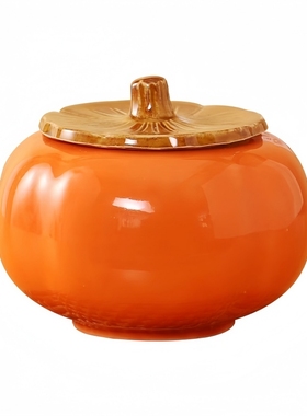 柿柿如意柿子陶瓷茶罐乔迁送礼