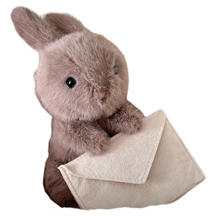 2024新品英国JELLYCAT信使兔子邦尼兔信封卡片柔软安抚玩偶送礼公