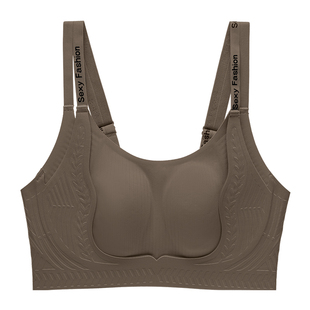 大胸显小内衣女士收副乳调整型夏季无痕双肩带提拉无钢圈文胸罩