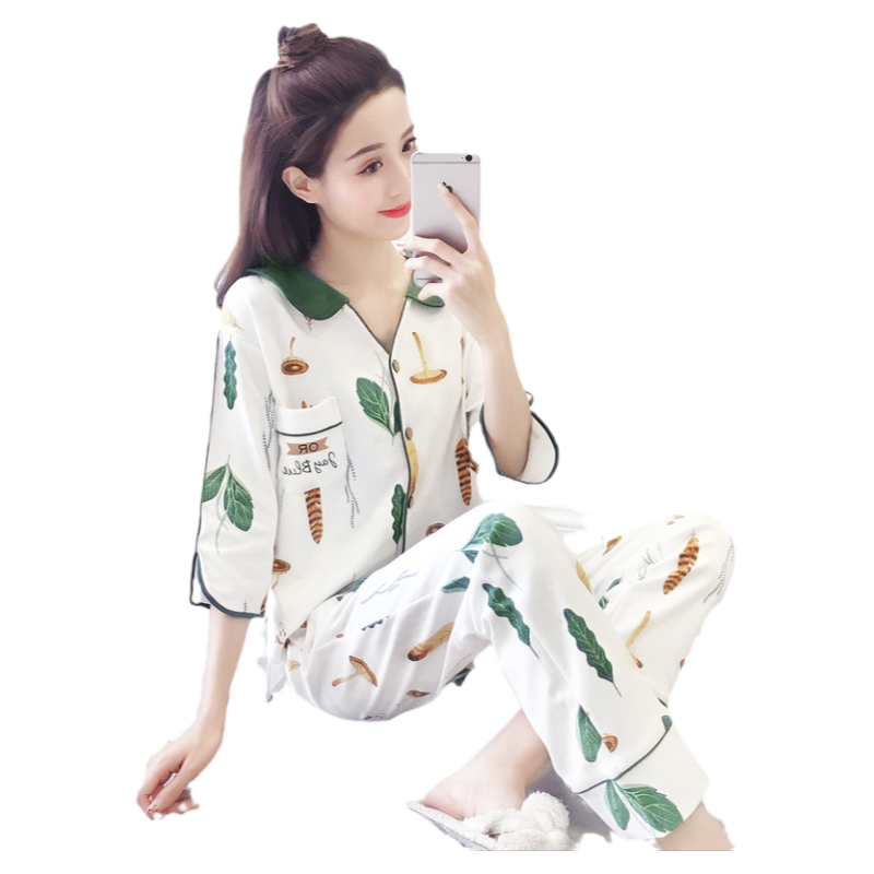 睡衣女2026新款春秋季纯棉