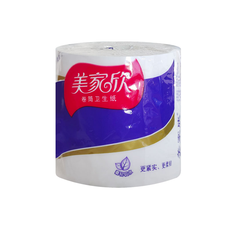 美家欣卷纸大卷有芯卷筒纸4层130克家用实惠装厕所卫生纸巾擦手纸