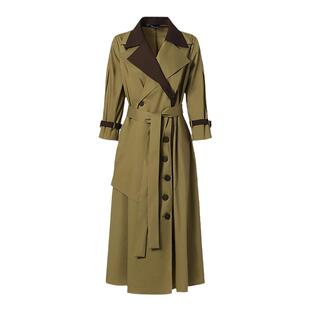 IDPAN女装商场同款时尚都市率性立体H版型廓形长风衣外套25冬