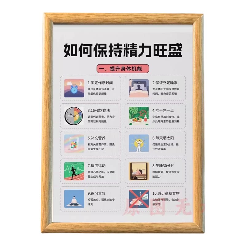 升身体机能相框桌面高级感装饰
