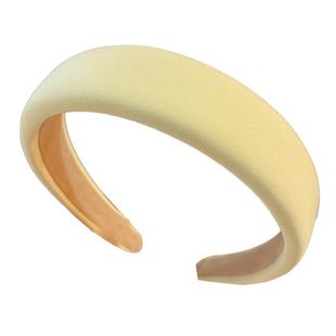 黄色甜美纯色发箍女韩国高级感头窟发窟高颅顶网红发卡头箍女韩版