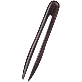 追师檀木u型发簪新中式古风簪子女日常盘发U形簪简约双尖木质发钗