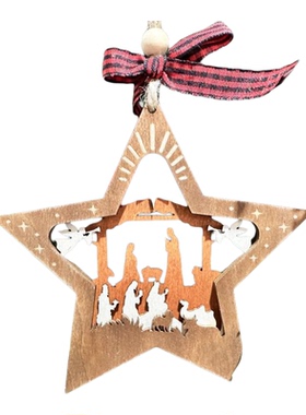 节日装饰吊饰木制铁艺铃铛礼品款