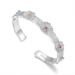 T.MAJOR 曼陀罗系列 大花朵开口手镯