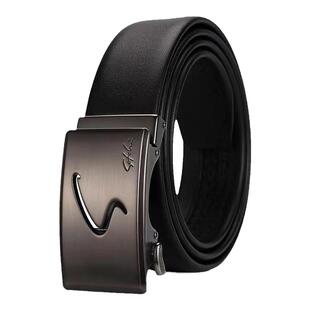男士真皮新款皮带自动扣沙C外贸原装裤带头层牛皮休闲黑色软腰带