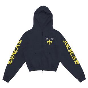 local aliens外星沙龙美式复古华夫格刺绣拉链卫衣宽松连帽外套