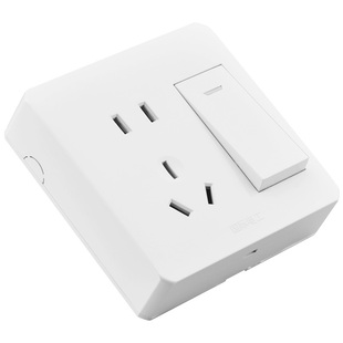 明装插座 家用 墙式超薄电源墙壁墙面外置五孔带开关USB16A空调