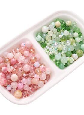 混款玻璃串珠DIY发簪项链耳饰品