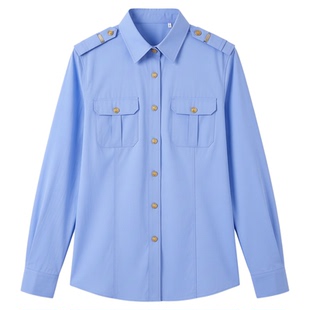 2025年乘务员长袖短袖服衬衣夏制服铁路局工装男女铁路衬衫工作服