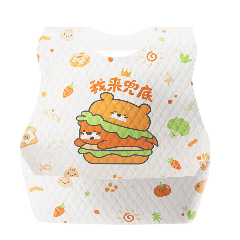 蓬松生活一次性围兜婴儿饭兜宝宝喂饭小孩防水辅食兜兜儿童围嘴b