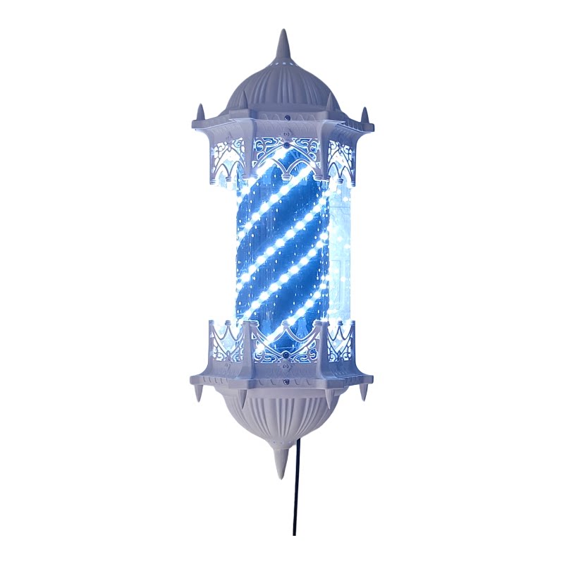复古发廊六角宫灯美发转灯led