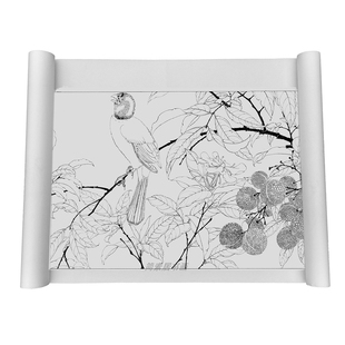 写生翎毛图宋画长卷临摹套装工笔简沥郦指导视频教程底稿宣纸线稿