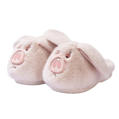 鲨际飞天猪棉拖鞋保暖可爱