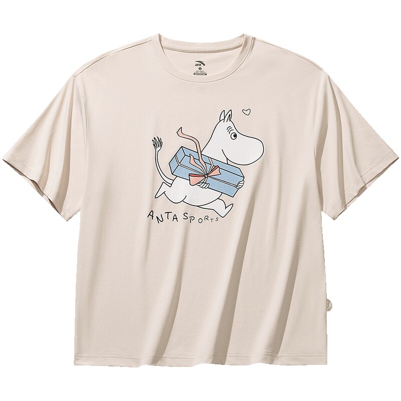 安踏xMOOMIN姆明联名 | 速干多彩T恤吸汗透气针织衫女子夏季短袖T