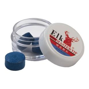 鹿头皮头精选台球杆枪头ELK奥沙利文蓝钻斯诺克中黑八九球小头杆