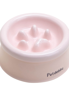 Petdebby猫碗狗碗宠物陶瓷慢食碗