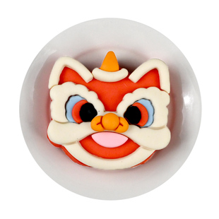 2026新年醒狮荷叶夹馒头模具卡通花样宝宝面点饽饽烘焙3D压模工具