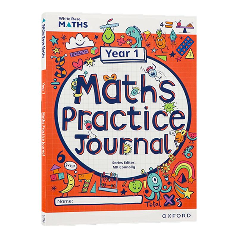 Oxford出版 牛津白玫瑰数学家庭练习册一年级英文原版 White Rose Maths Practice Journals Year 1 Workbook 教材教辅学习工具书