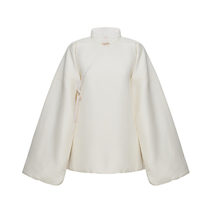 知则汉元素羽绒服【长安雪】明制汉服改良大襟衣毛绒比甲保暖特价