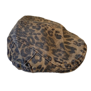 独特漂亮的帽子 复古老钱风豹纹平顶棒球帽平檐鸭舌帽男女同款