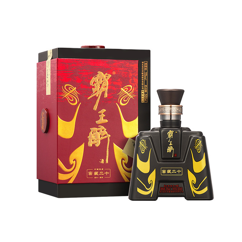 【正品保真】石花霸王醉商务一号70度清香型高度白酒盒装500mL