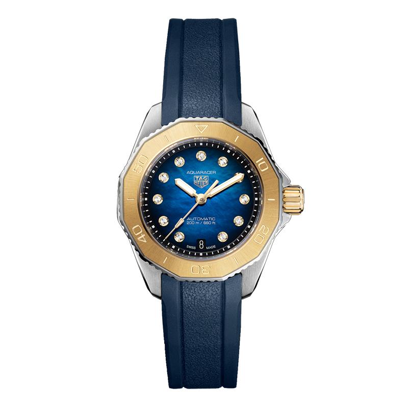 【自营】TAG Heuer泰格豪雅手表 竞潜镶钻18K 3N黄金女表WBP2450