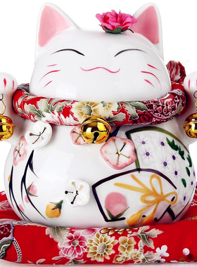 大号日本红色开运创意礼物招财猫