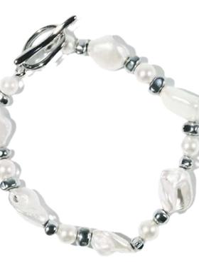 GetEmON原创高级感明星轻奢小众情侣巴洛克珍珠嘻哈男女串珠手链