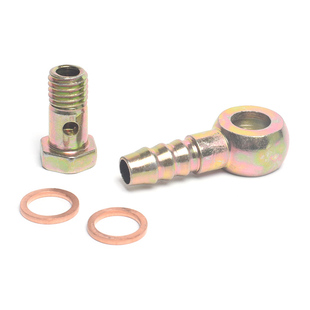 banjo鱼眼供油螺丝M10*1.25转8MM to barb油管连接倒钩宝塔接头