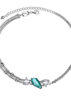 MGS/曼古银时尚石拼白S925女项链