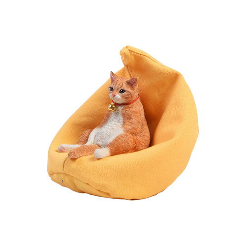JXK仿真橘猫咪模型迷你玩具手办 微缩动物周边玩偶桌面小摆件礼物