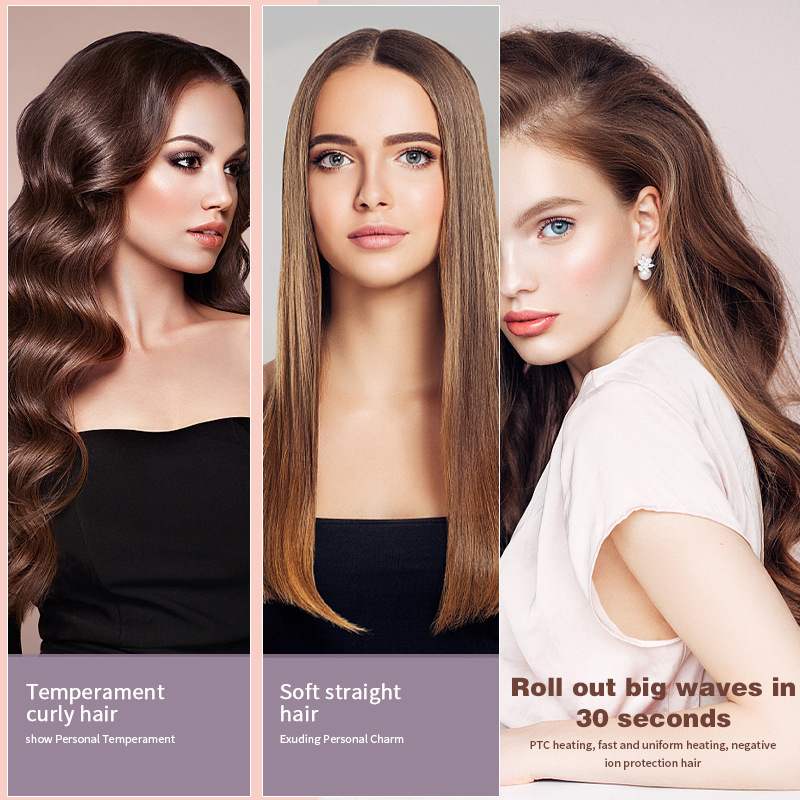 跨境热销三管卷发棒蛋卷发器卷发器有线陶瓷烫夹板水波纹波浪棒