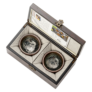 龙凤呈祥丨建阳建盏茶杯主人杯单个人专用男女品茗对杯礼盒装茶盏