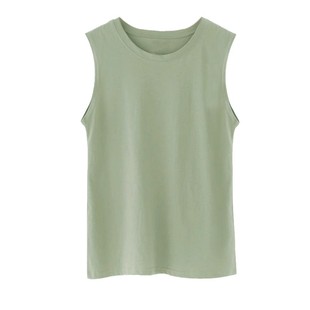 韩版春夏装圆领宽松无袖背心t恤女外穿上衣中长款内搭纯棉打底衫