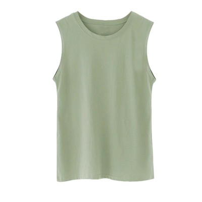 纯棉宽松无袖背心打底衫外穿上衣